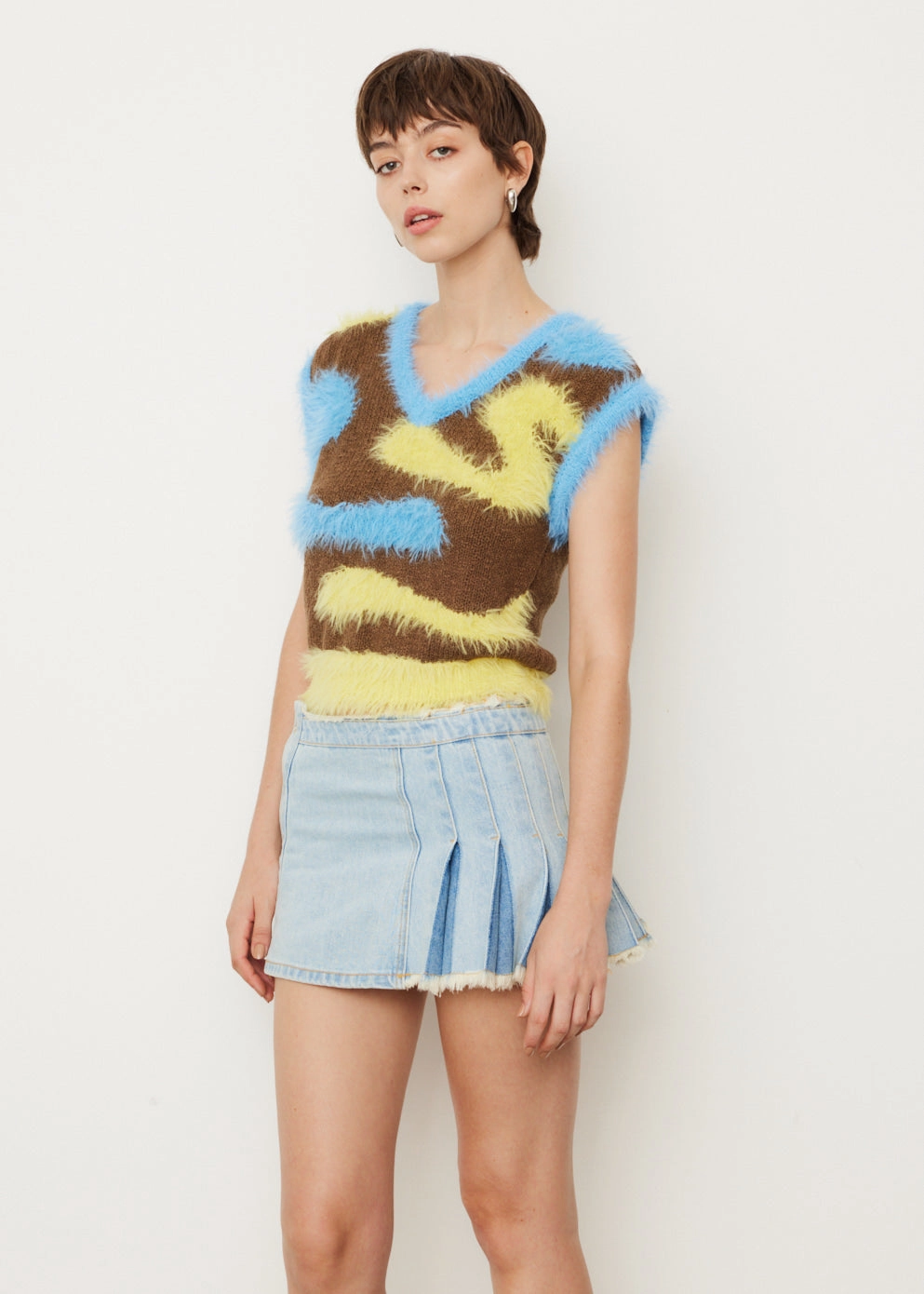 Hairy Wave Knit Vest
