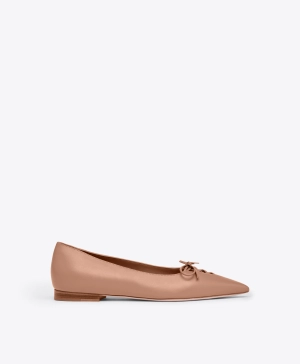 Hedy Blush Leather Flat Pumps