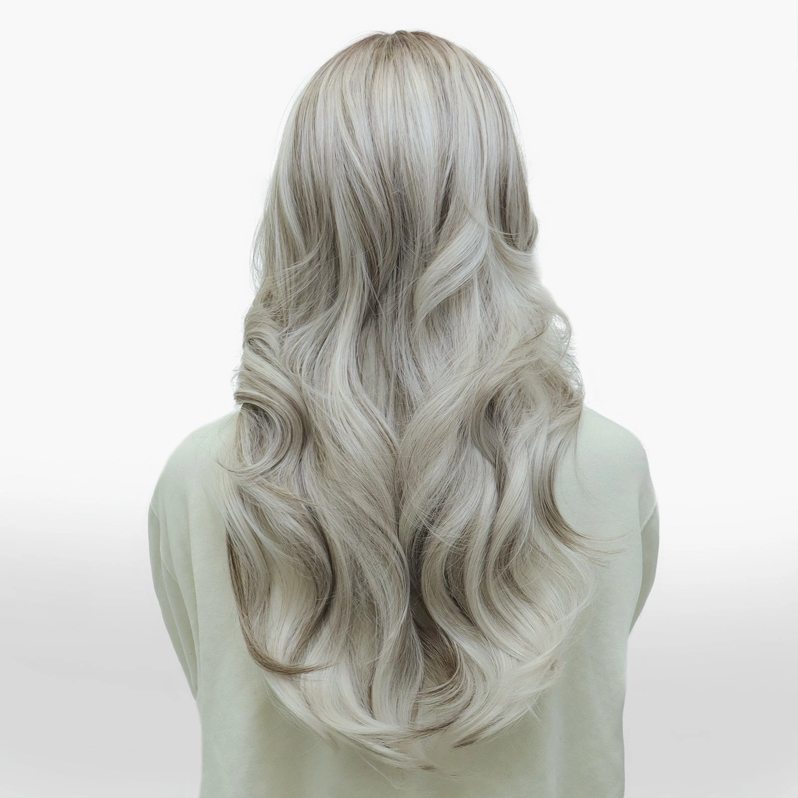 IMstyle Astra T-part Glueless lace front silver mist with soft rooting layer cut 24 inches wig TK117-Y103-60