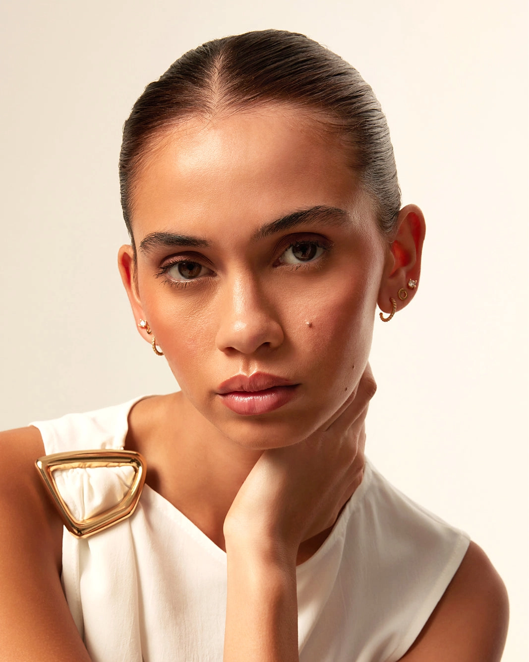 INITIAL 3 PACK EARRINGS - GOLD PLATED 18K