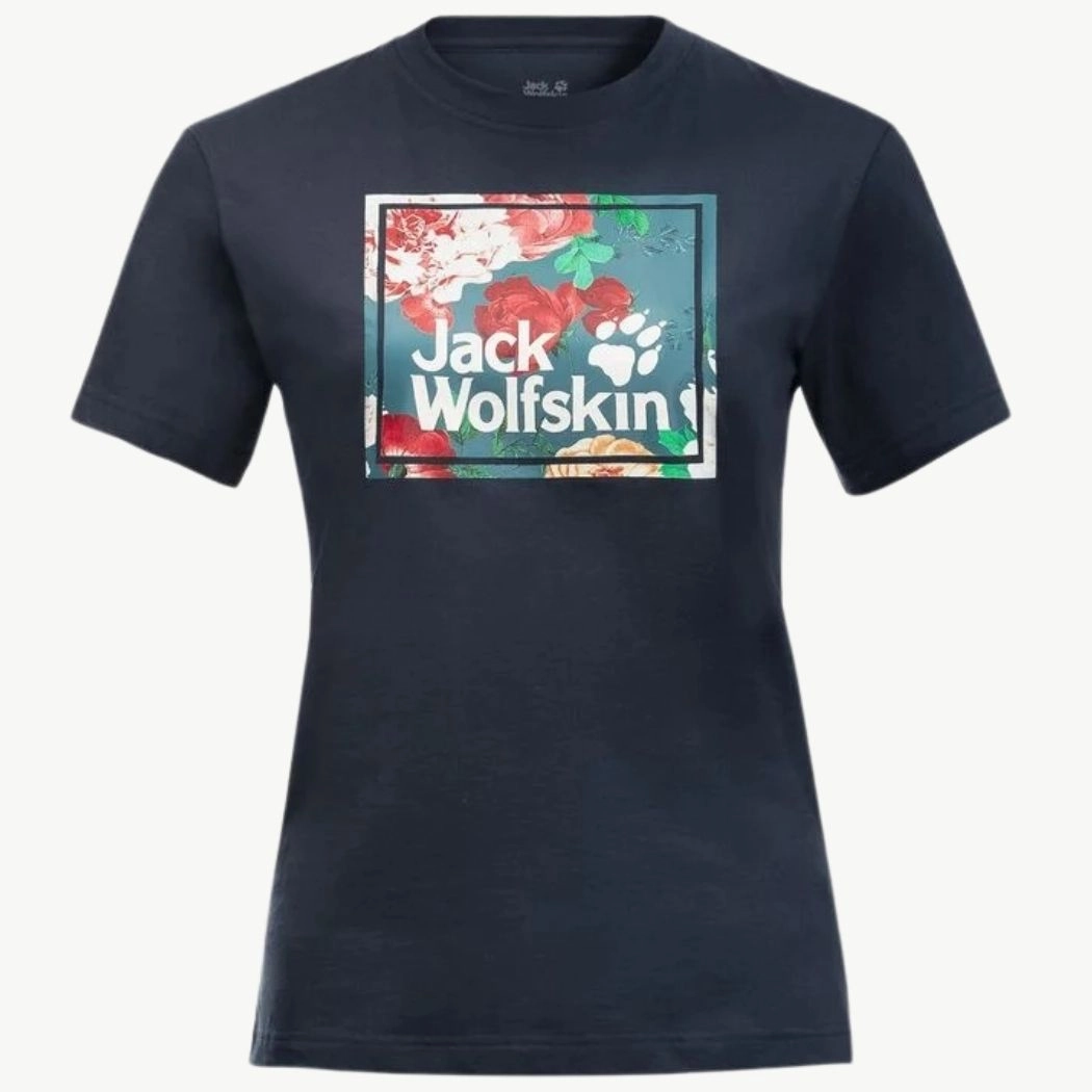 jack wolfskin Flower Logo Women's Tee