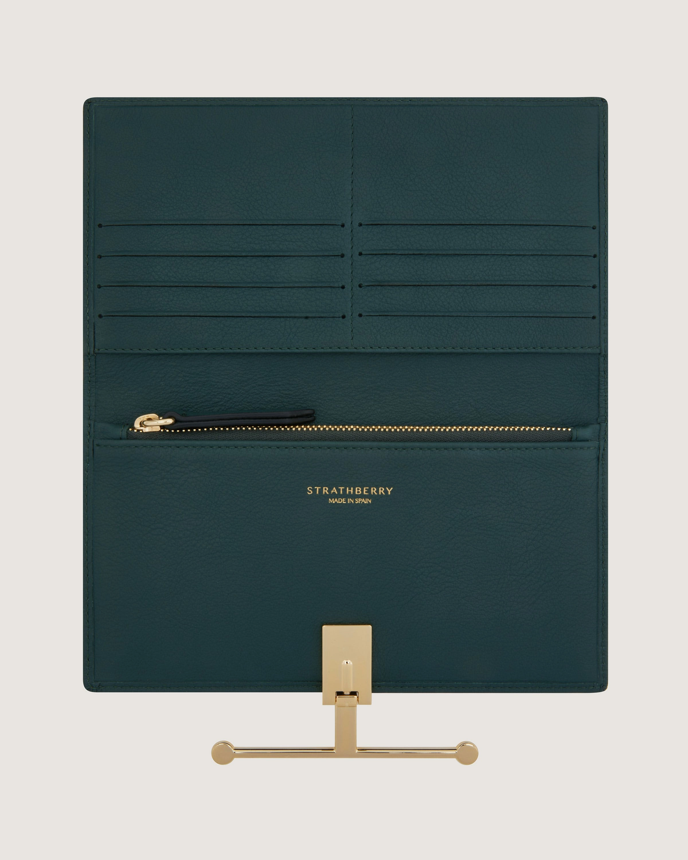 Large Melville Street Wallet - Bottle Green