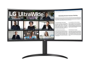 LG UltraWide 34BR55QC-B - LED monitor - curved - 34 - 3440 x 1440 UWQHD @ 100 Hz - VA - 300 cd/mï¿½ - 3000:1 - HDR10 - 5 ms -