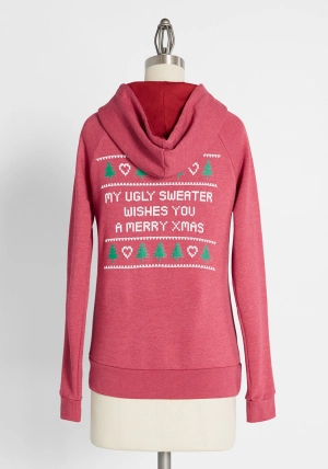 Love My Ugly Christmas Sweater Zip-Up Hoodie