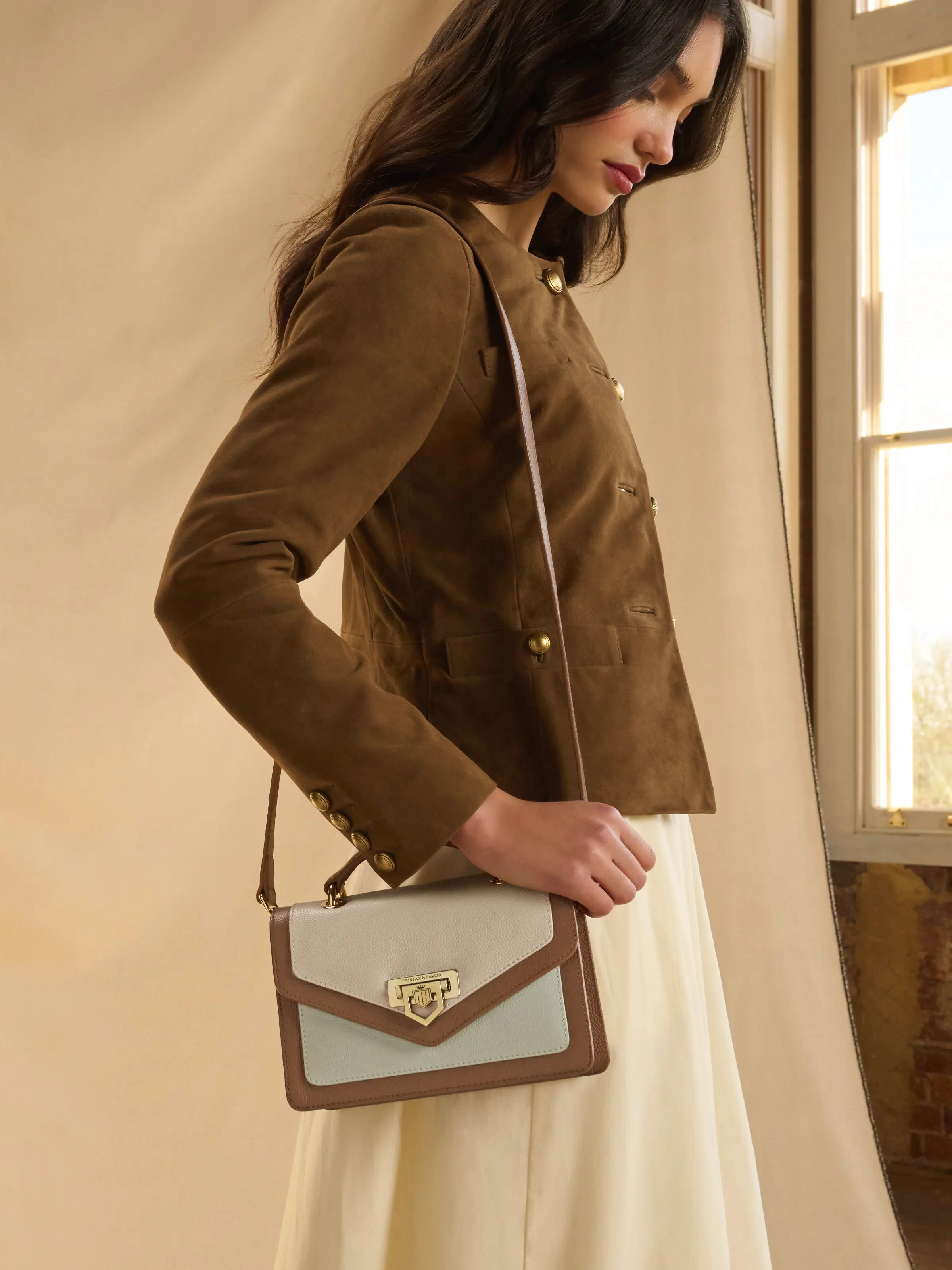 Loxley Mini Cross Body Bag - Mint Tri-Color