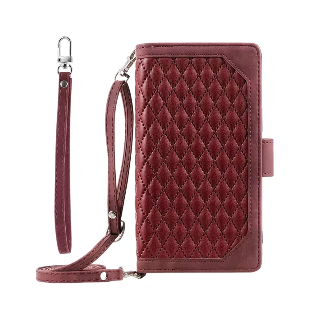 Luxury Zipper Leather Cover for Samsung Galaxy