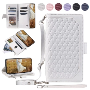 Luxury Zipper Leather Cover for Samsung Galaxy