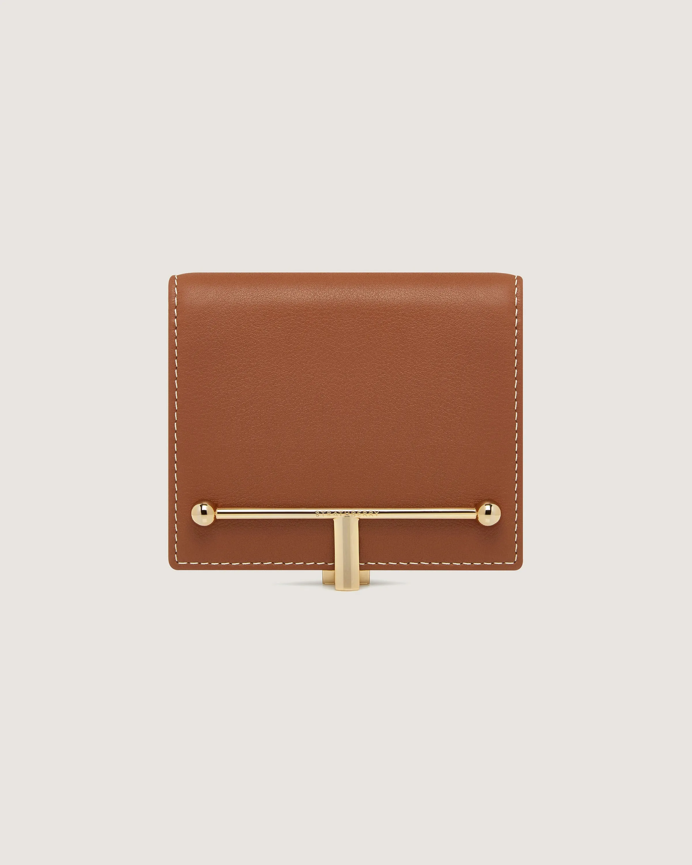 Melville Street Wallet - Chestnut with Vanilla Stitch
