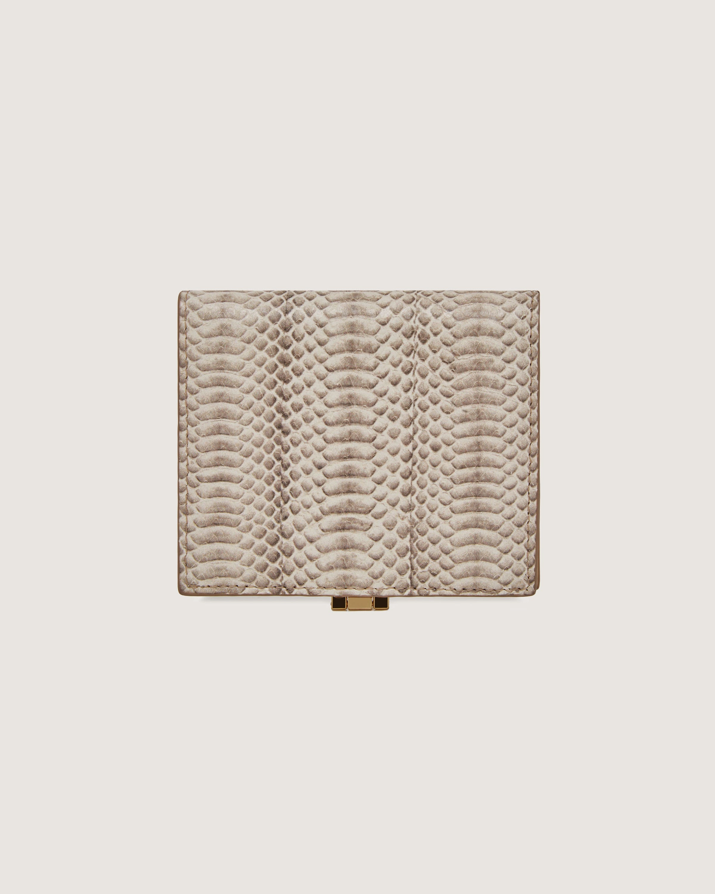 Melville Street Wallet - Snake-Embossed Leather Vanilla