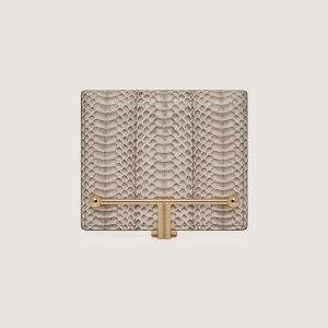 Melville Street Wallet - Snake-Embossed Leather Vanilla