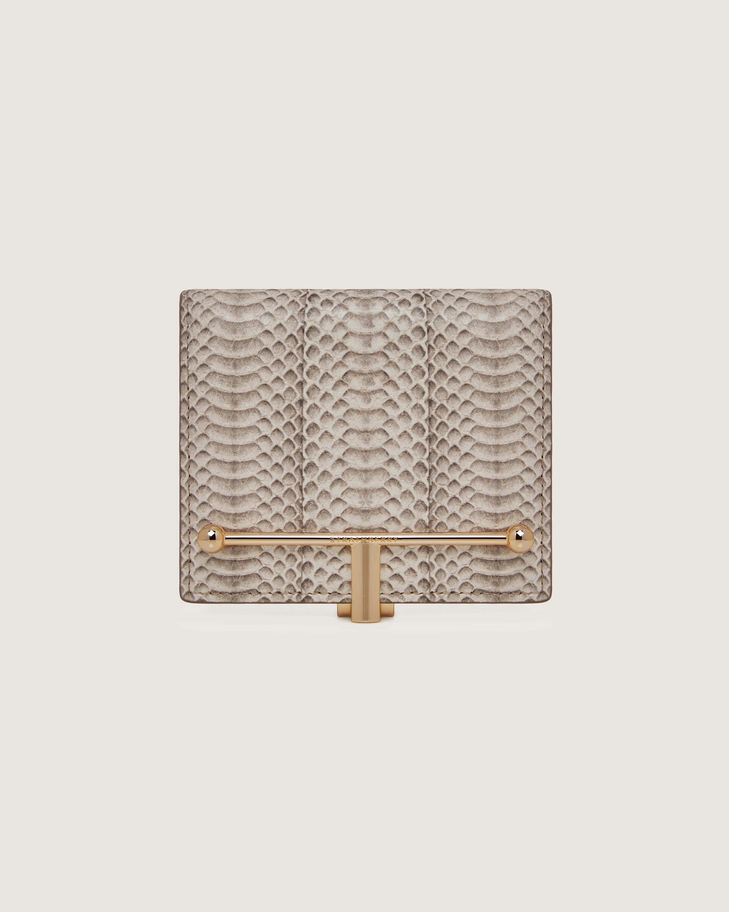 Melville Street Wallet - Snake-Embossed Leather Vanilla