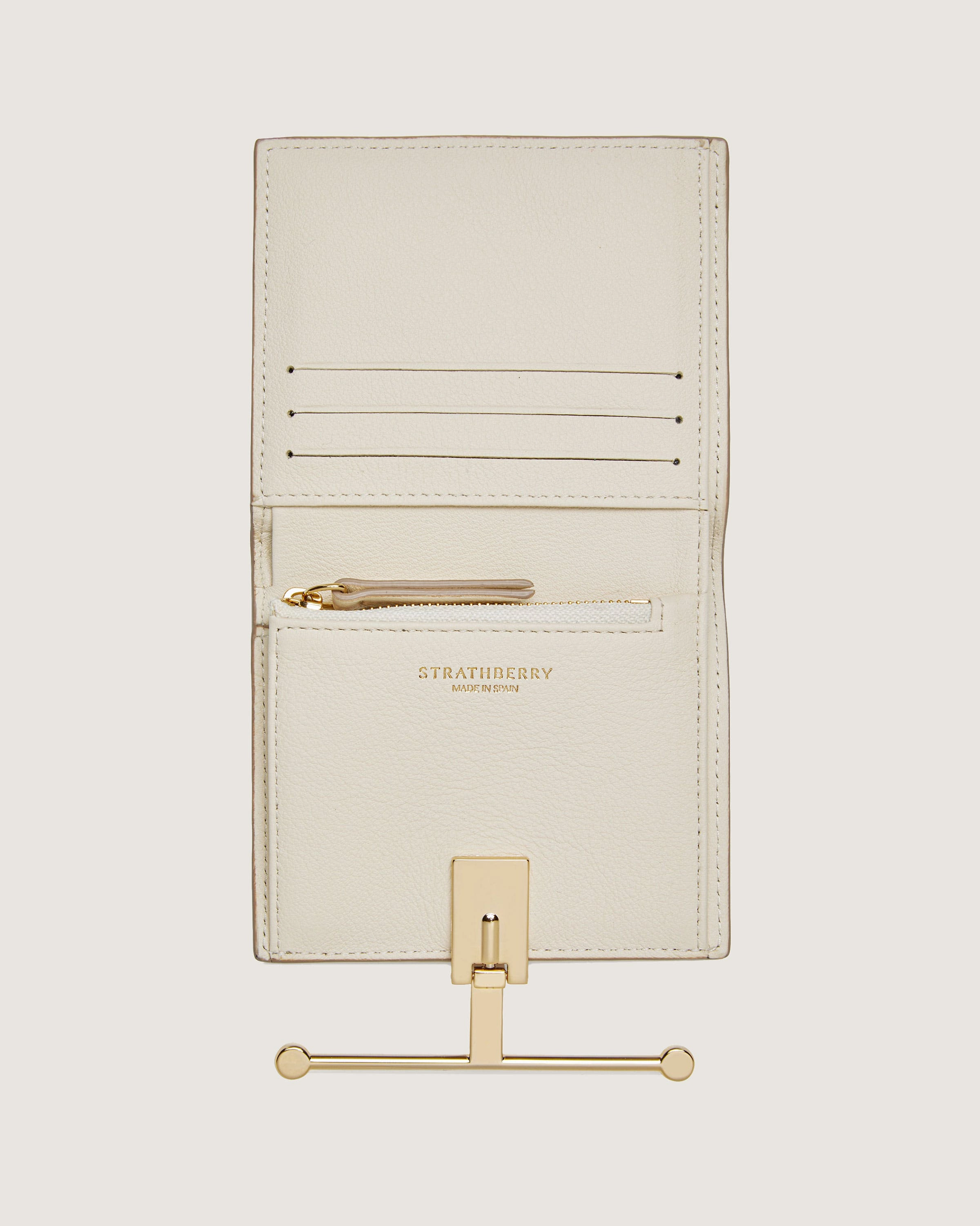 Melville Street Wallet - Snake-Embossed Leather Vanilla
