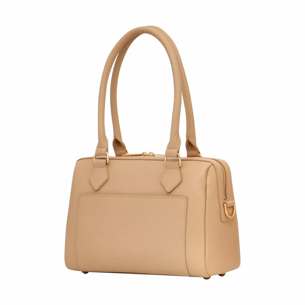 Mini Leather Accomplice Shoulder Bag -- Almond