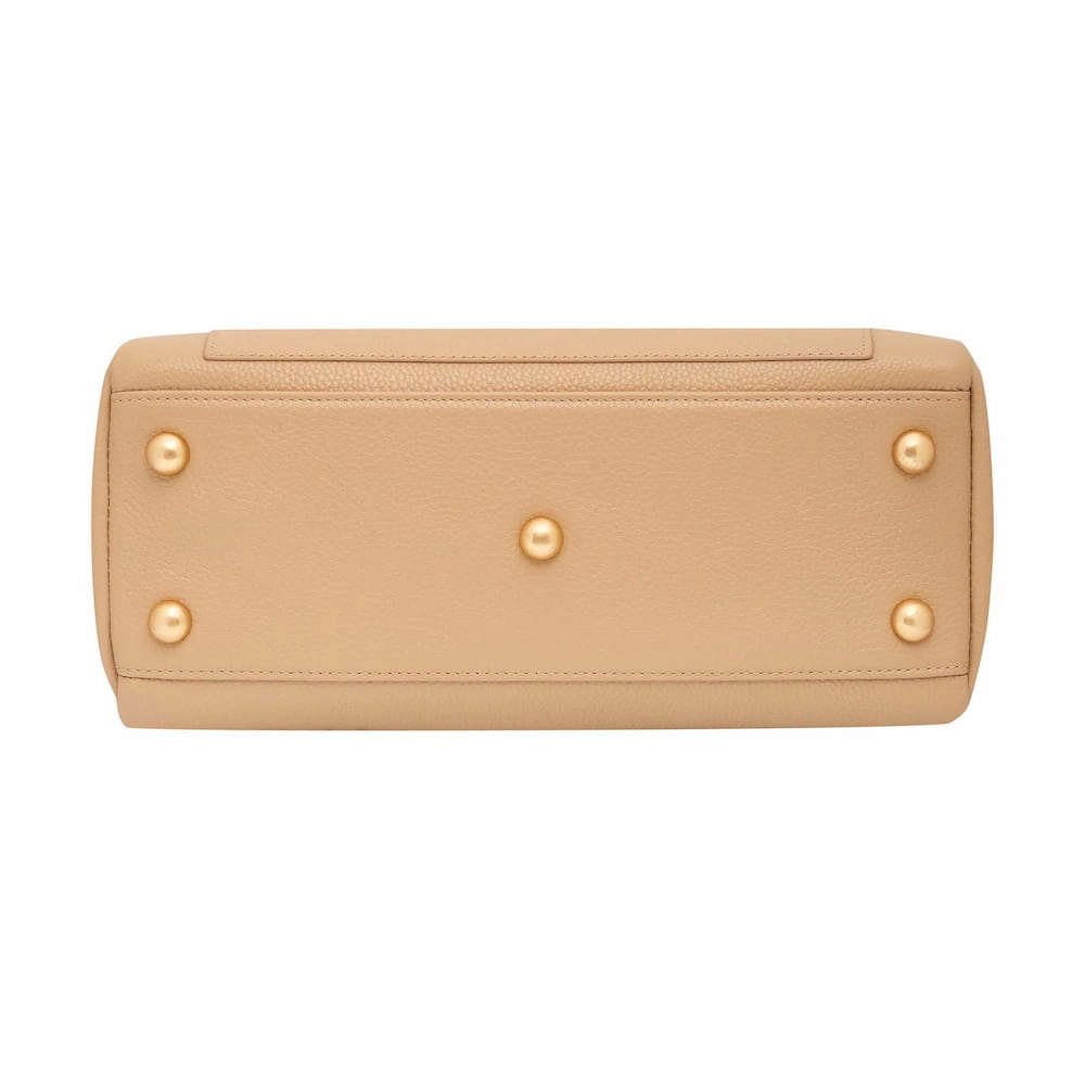 Mini Leather Accomplice Shoulder Bag -- Almond