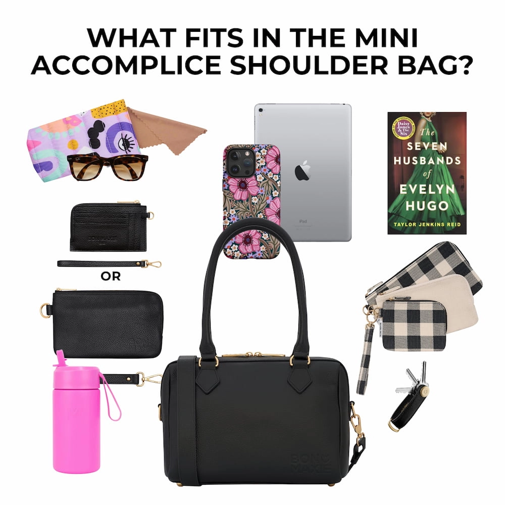 Mini Leather Accomplice Shoulder Bag -- Almond