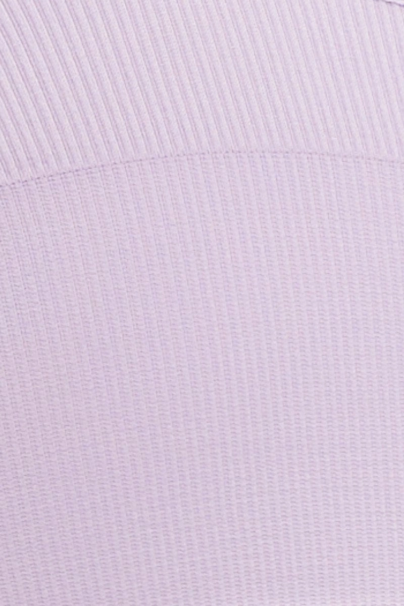 Purple Crop Singlet Top Seamless