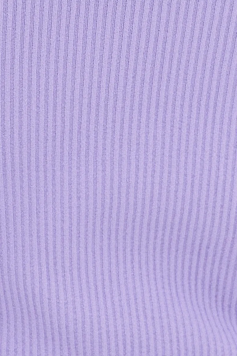 Purple Cut out Top Long sleeve Seamless Activewear