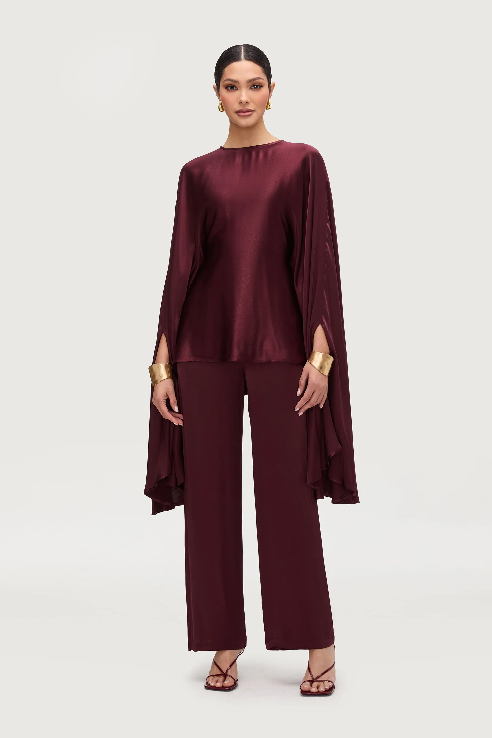 Razan Silk Wide Leg Pants - Karaz