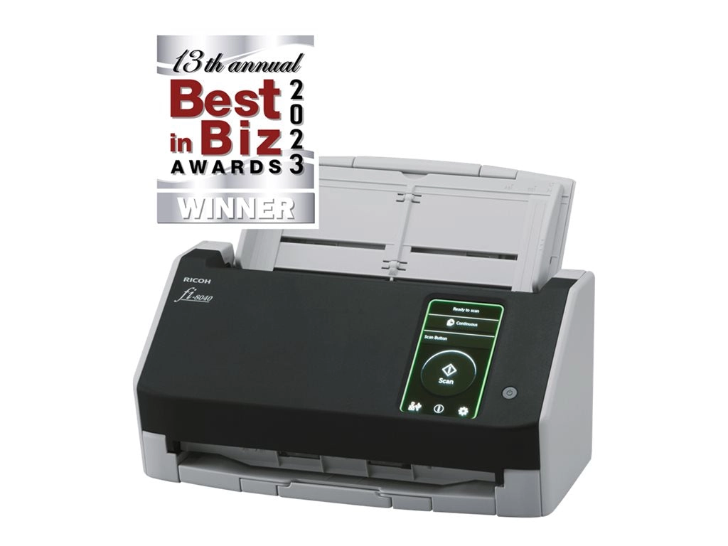 Ricoh fi 8040 - Document scanner - Dual CIS - Duplex -  - 600 dpi x 600 dpi - up to 40 ppm (mono) / up to 40 ppm (color) - ADF PA03836-B015