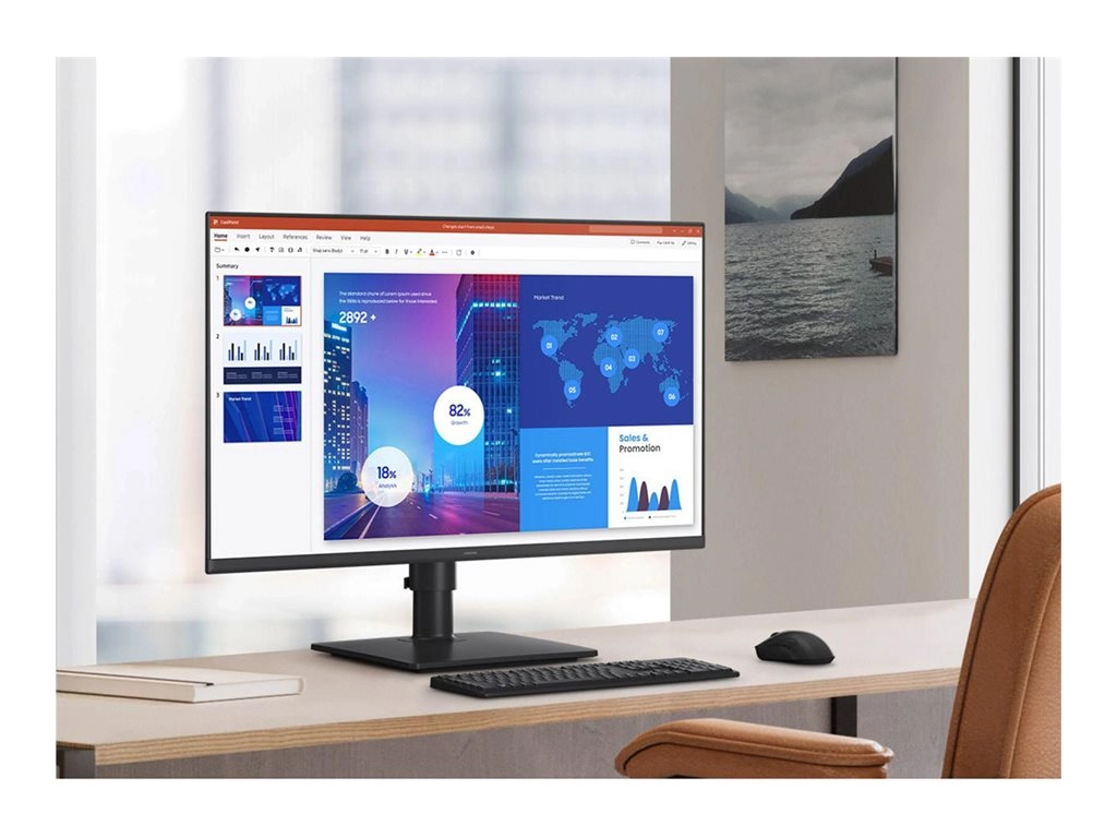 Samsung S24D408GAN - S40GD Series - LED monitor - 24 - 1920 x 1080 Full HD (1080p) @ 100 Hz - IPS - 250 cd/mï¿½ - 1000:1 - 5