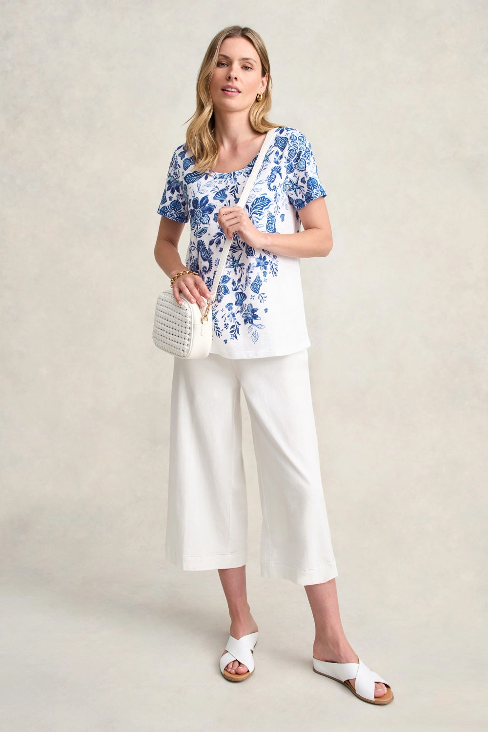 Scoop Neck Tee - Toile De Seaside