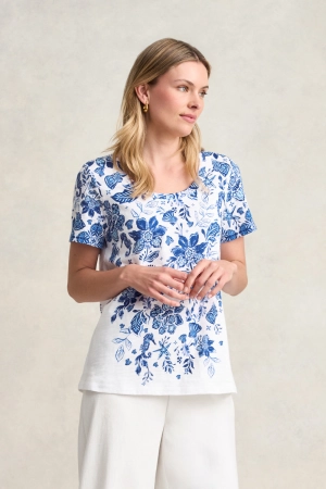 Scoop Neck Tee - Toile De Seaside