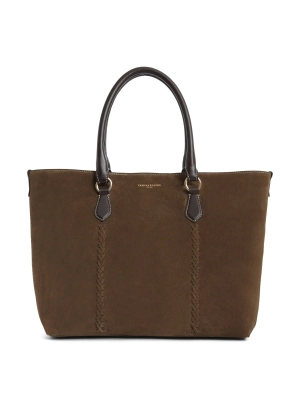 Seville Tote - Dark Taupe Suede