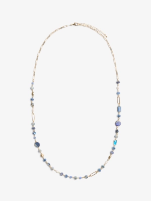 Sky Blue Beaded Necklace
