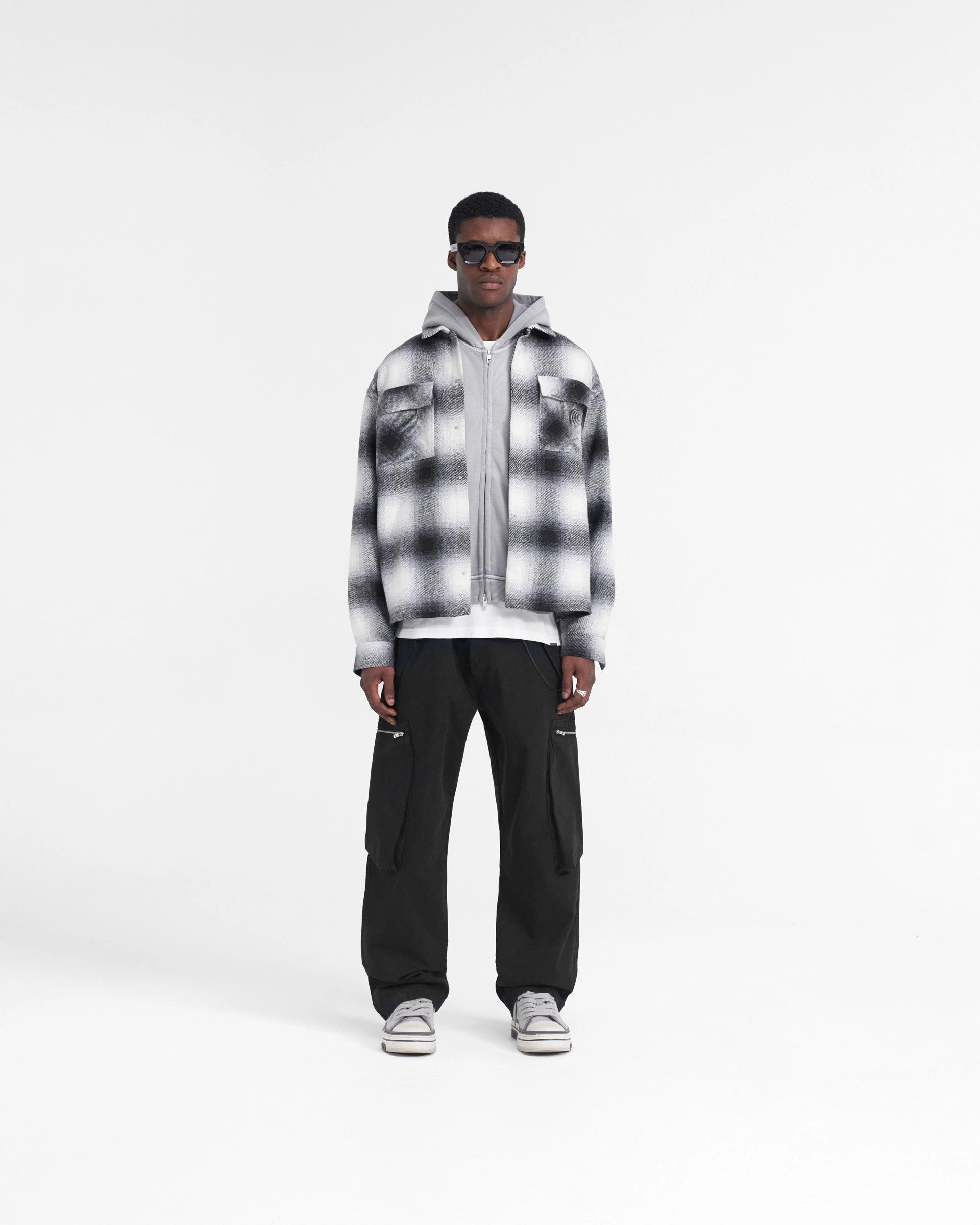 Spirits Of Summer Flannel Shirt - Black White