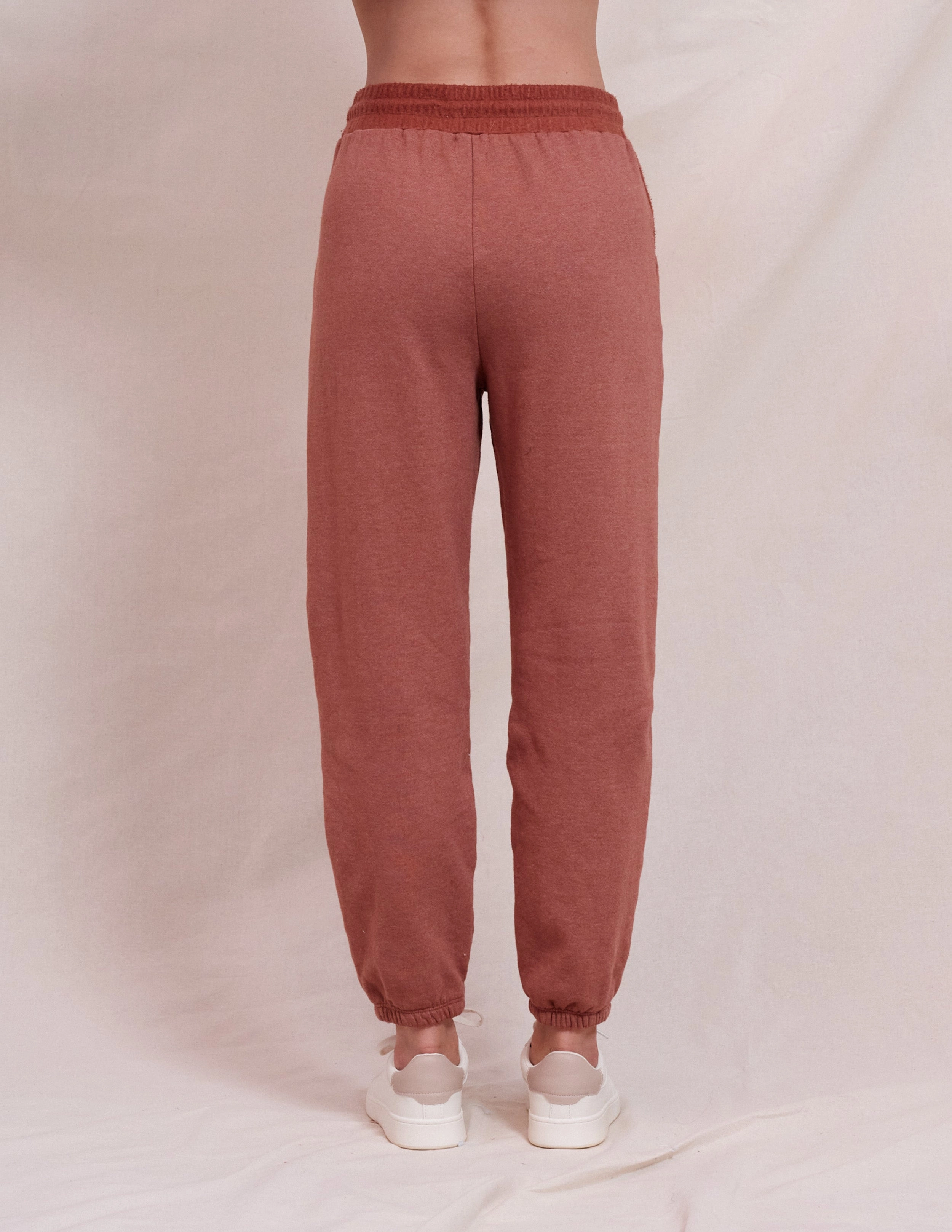 Sundry Seamed Zip Up & Jogger Set in Vintage Rust