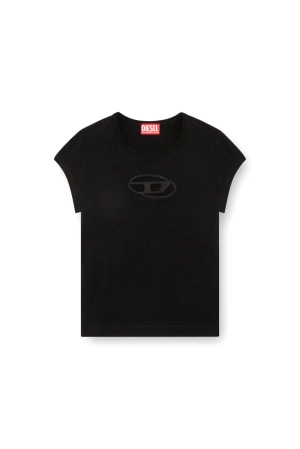 T-Angie T-shirt with peekaboo logo Black