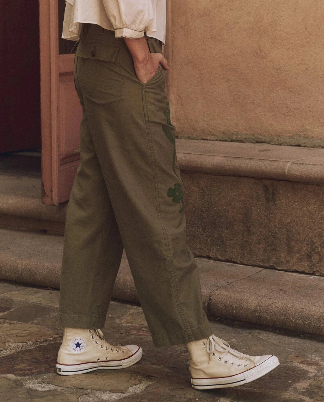 The Great - Floral Appliqué Admiral Pant