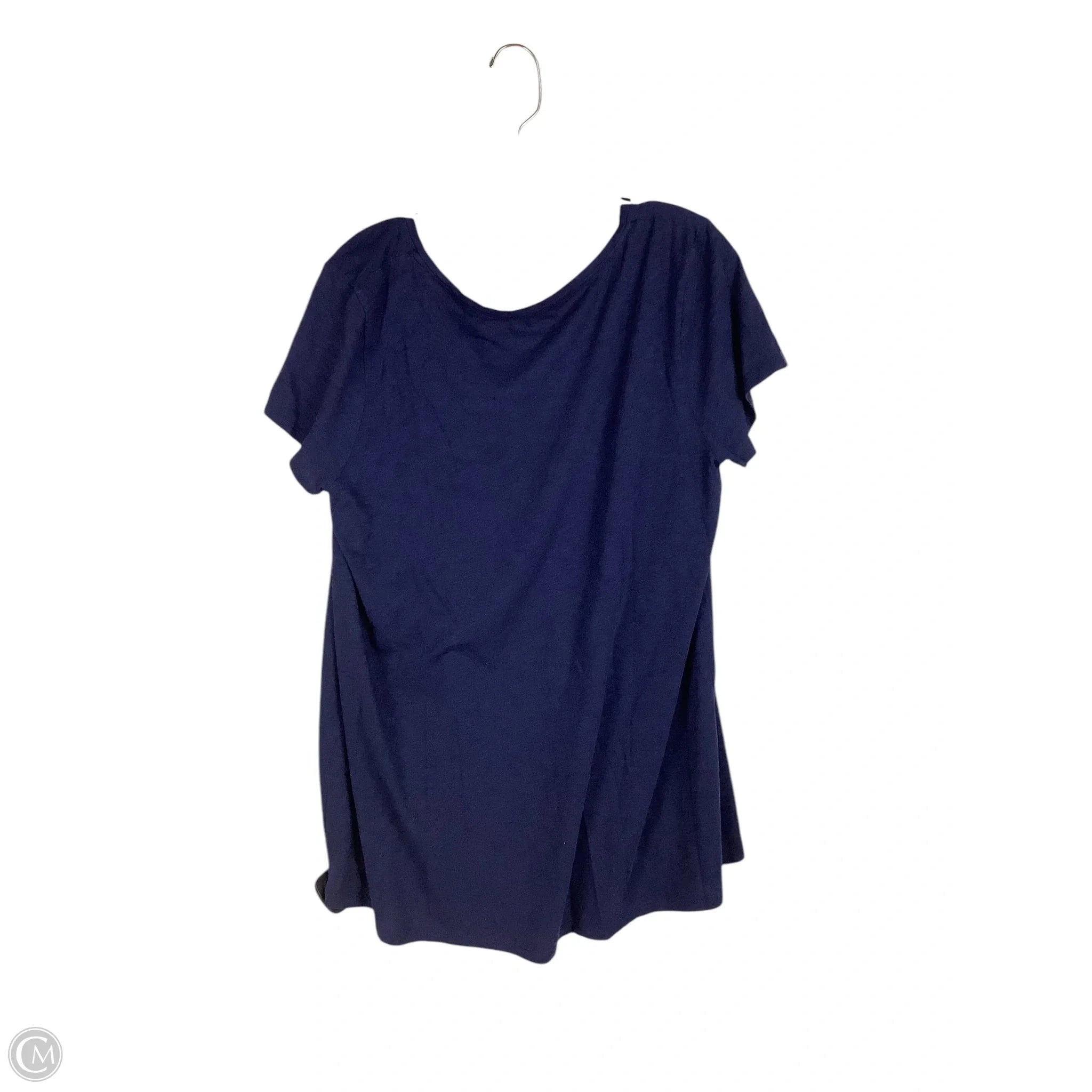 Top Short Sleeve Designer By Lilly Pulitzer In Navy, Size: Xl