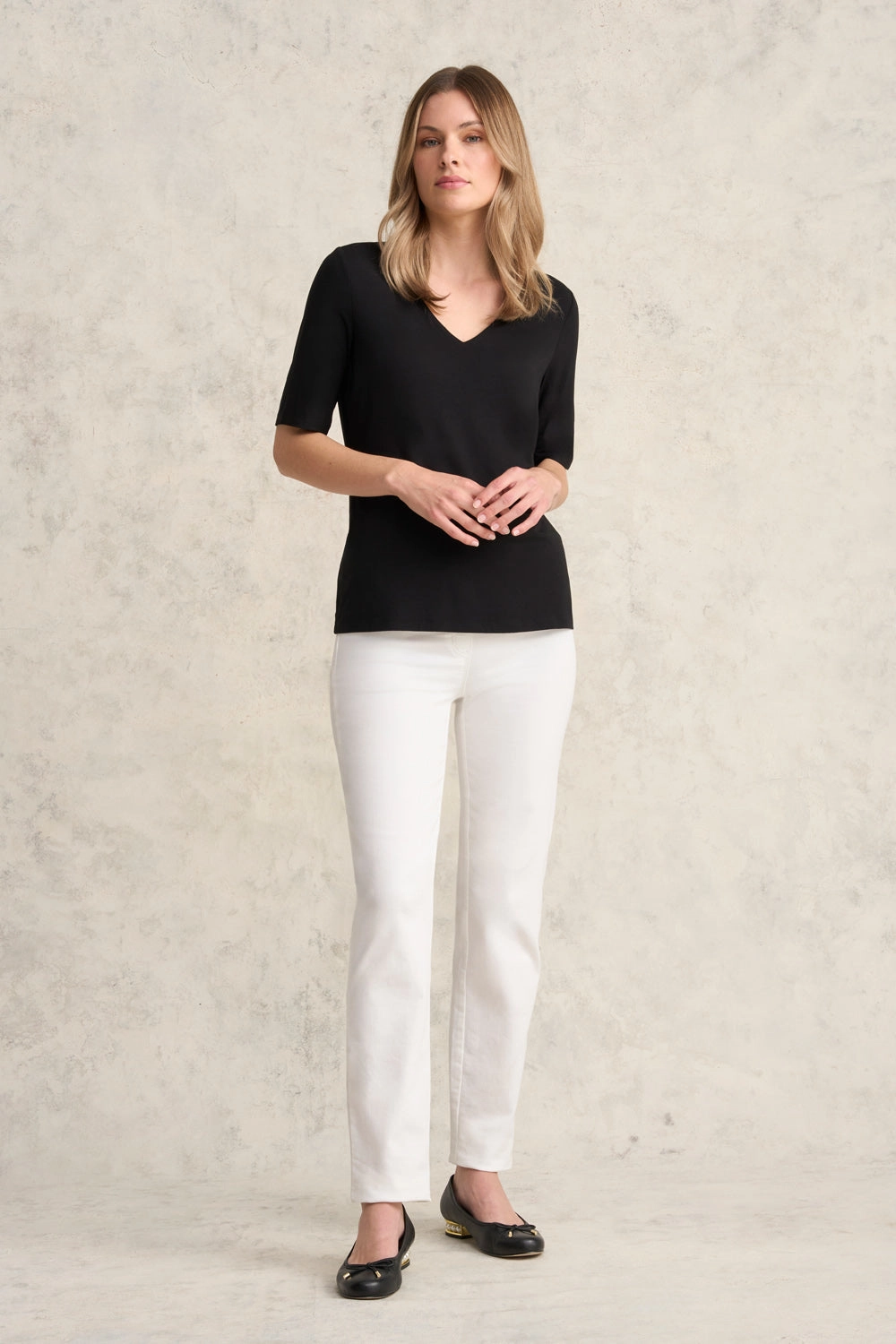 V-Neck Tee - Black