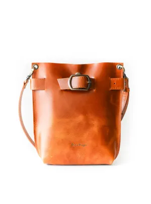 Valentina Cognac Brown Leather Bag