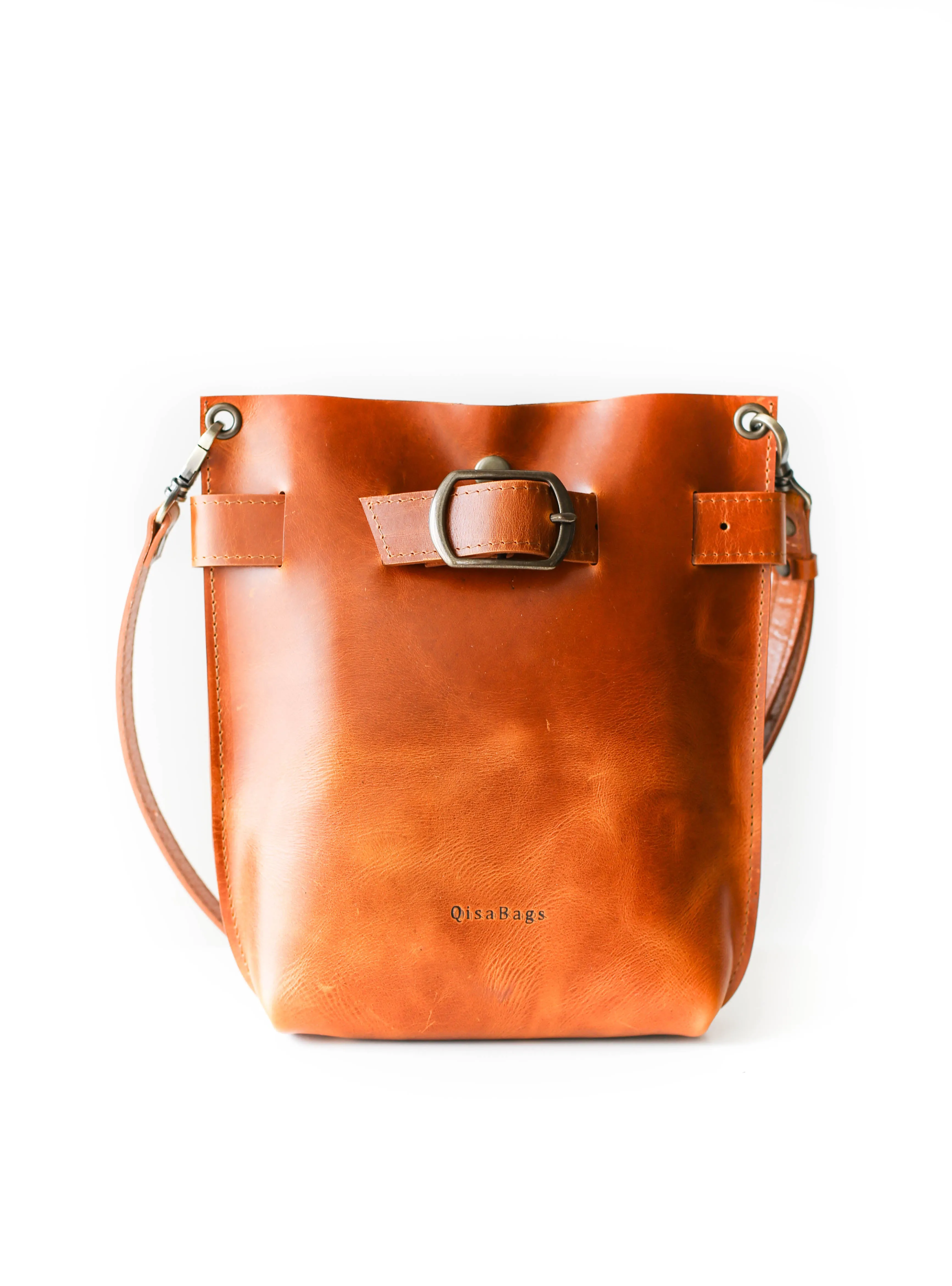 Valentina Cognac Brown Leather Bag
