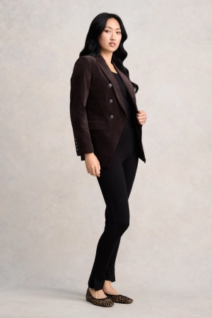Velvet Blazer - Chocolate