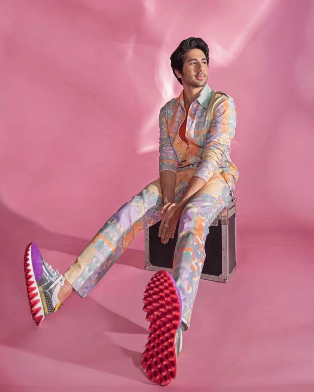 Vihaan Samat in our Multi-Geo Printed Denim Co-ord Set from Retro-Spection Collection