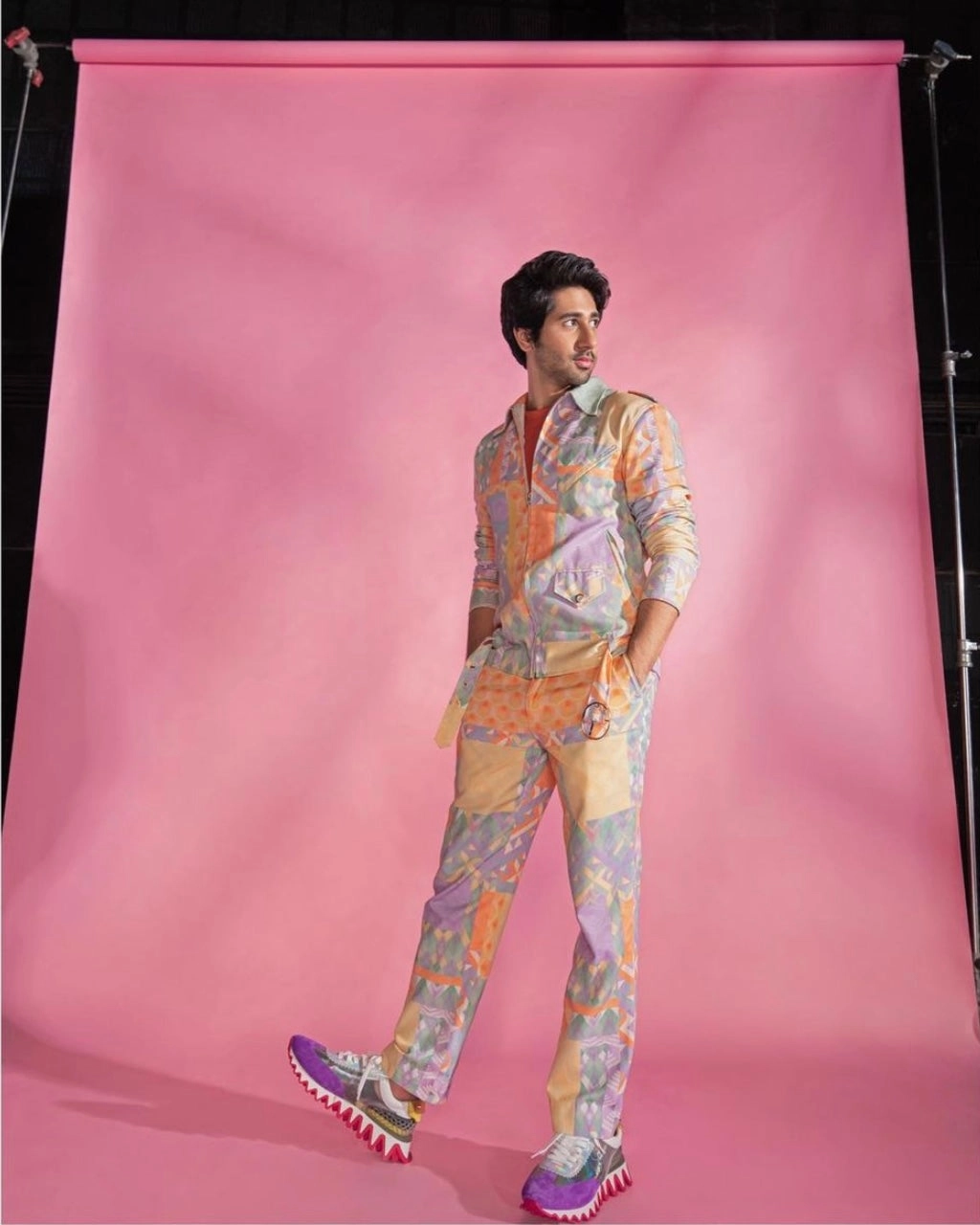 Vihaan Samat in our Multi-Geo Printed Denim Co-ord Set from Retro-Spection Collection