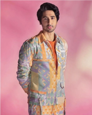 Vihaan Samat in our Multi-Geo Printed Denim Co-ord Set from Retro-Spection Collection