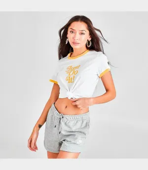 W NSW RINGER TEE WHITE/TOPAZ GOLD