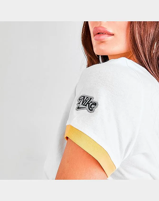 W NSW RINGER TEE WHITE/TOPAZ GOLD