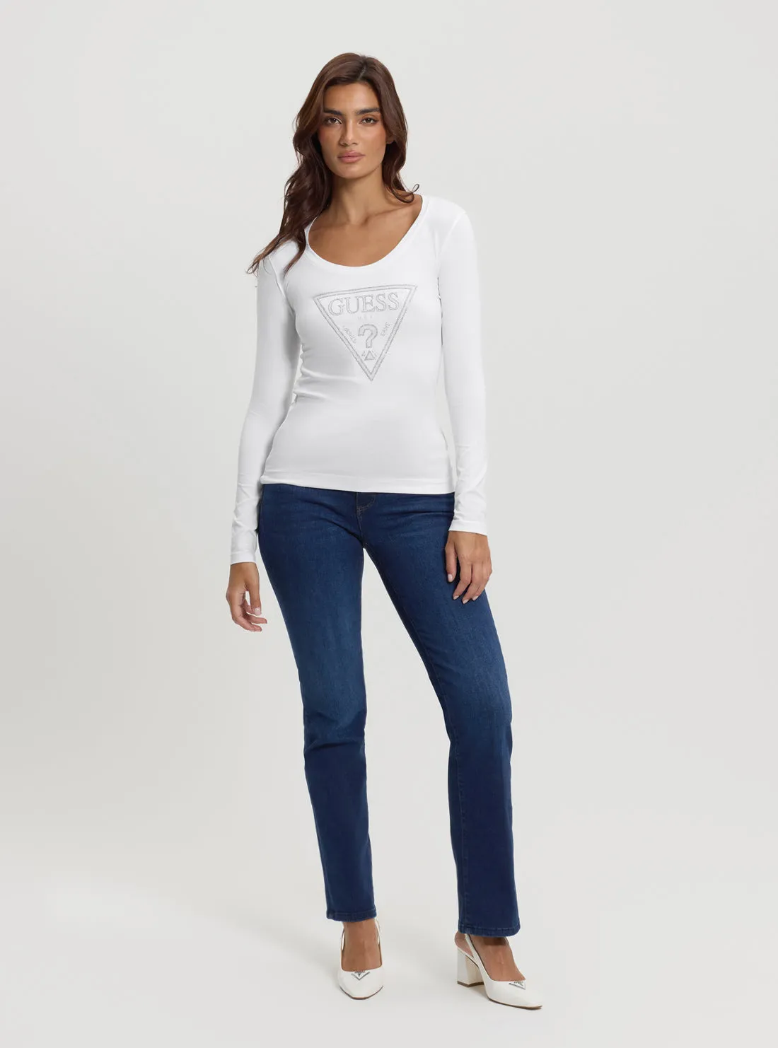 White Logo Shiny Logo T-Shirt