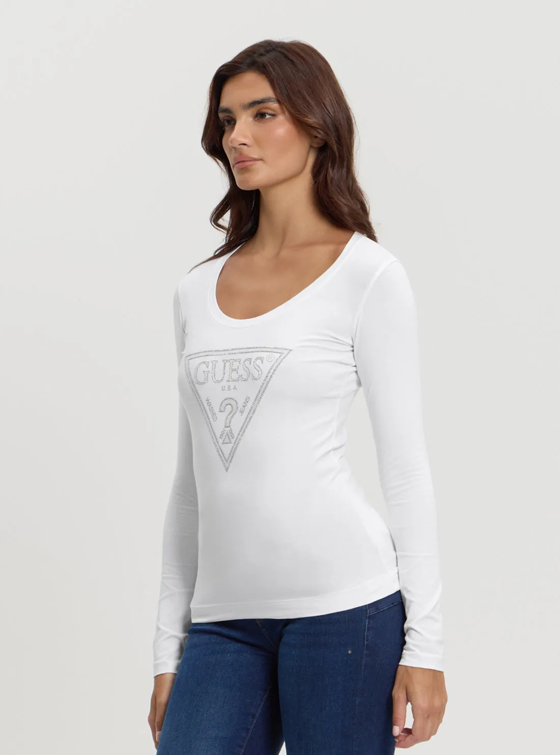 White Logo Shiny Logo T-Shirt