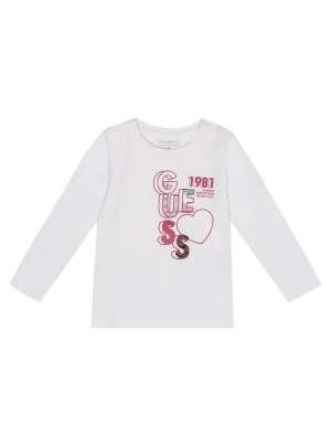 White Pink Guess Logo T-Shirt (3-18m)
