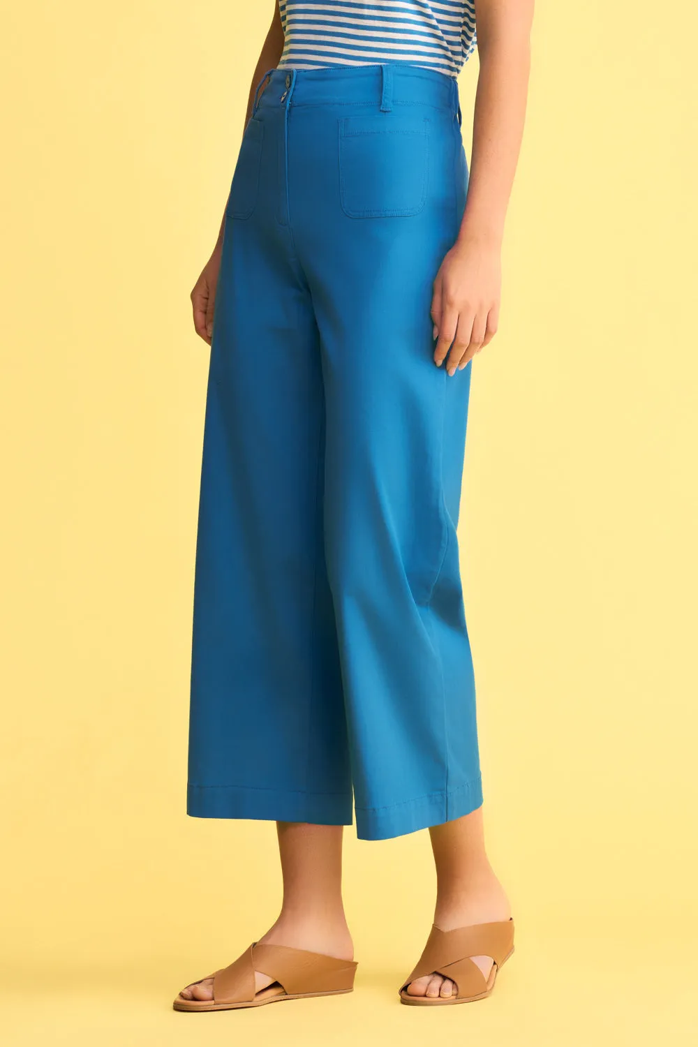 Wide Leg Pant - Indigo Blue