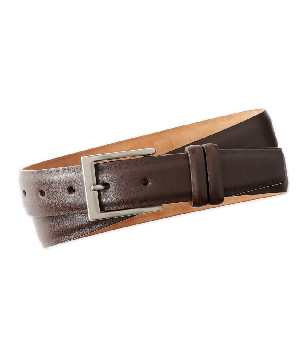 w.kleinberg Semi-Matte Leather Dress Belt
