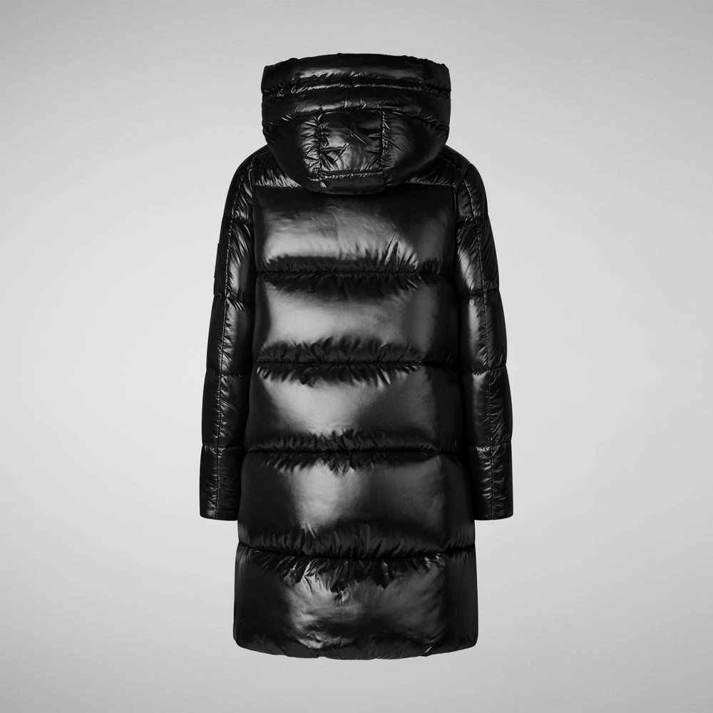 Women's Isabel Hooded Puffer Coat in Black