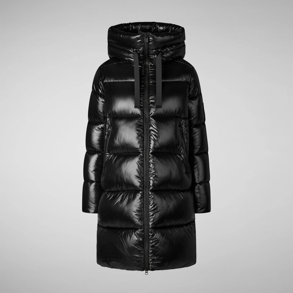 Women's Isabel Hooded Puffer Coat in Black