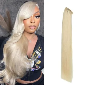 WOWANGEL 613# Blonde Seamless Clip Ins Hair Extensions Straight